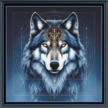 Stitching Jules Design Cross Stitch Pattern Mystical Wolf Guardian Spiritual Mystic Lupine Animal Wildlife Full Coverage Counted Cross Stitch Pattern Digital Download